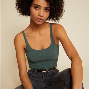 Nation LTD zoey smocked tank in Pine size Small